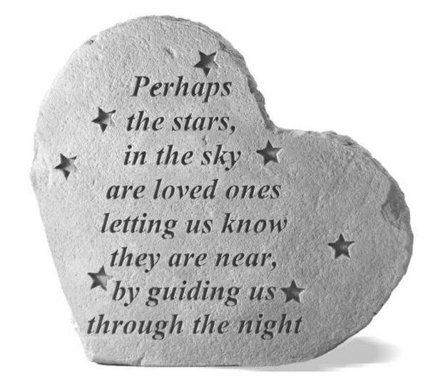 Heart Perhaps The Stars In The Sky Are Loved Ones Memorial Sculpture